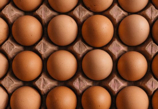 a selection of eggs in a carton
