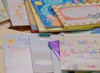 The pages of a book