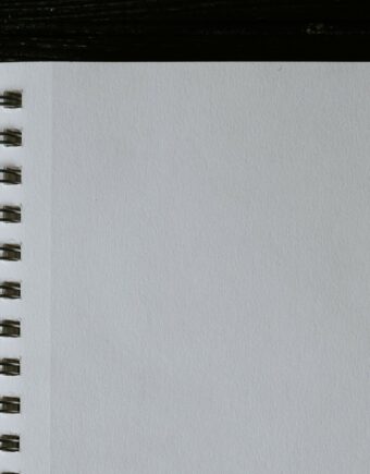A blank page in a notebook