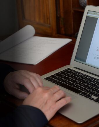 screenplay on a laptop