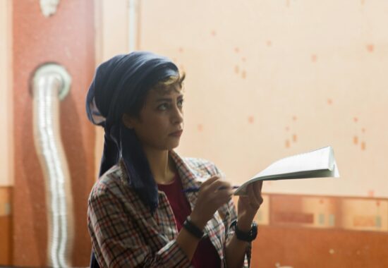 Actor reading script
